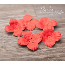 Набір квітів Valeo Гортензія паперова 35*35мм червоний 5шт V10425