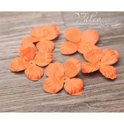 Набір квітів Valeo Гортензія паперова 35*35мм помаранчевий 5шт V10429