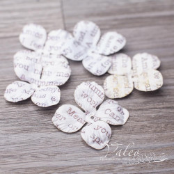 Набір квітів Valeo Гортензія паперова 35*35мм газета 5шт V10433