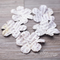 Набір квітів Valeo Польові паперові 50*50мм газета 5шт V10434