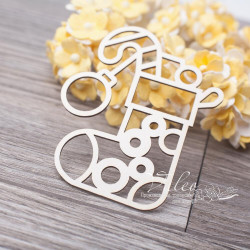 Чіпборд Valeo Новорічний чобіток 56*68мм V3121