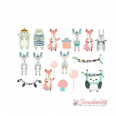 Набір висічок Лісові мешканці 16шт 