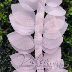 Тесьма Шифонові пелюстки колір лосось 20 см V10449