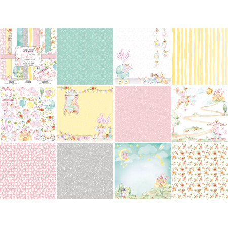 Набір паперу 30*30см Fabrika Decoru My cute Baby elephant girl 10аркушів