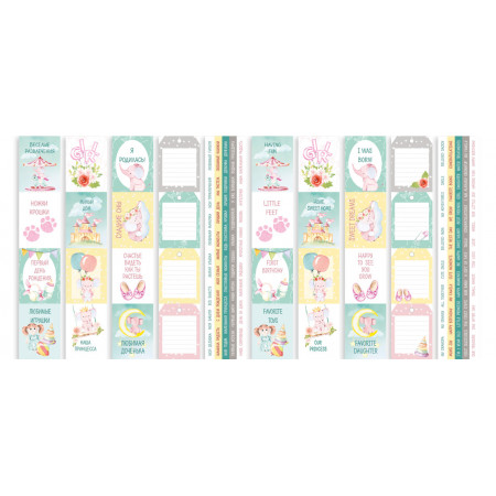Набір паперу 30*30см Fabrika Decoru My cute Baby elephant girl 10аркушів
