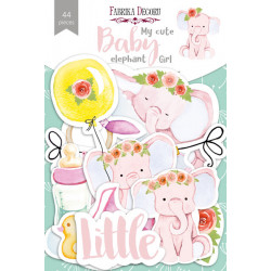 Висічки Fabrika Decoru My cute Baby elephant girl, 44шт