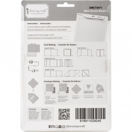 Доска для биговки Dress My Craft Multi-Purpose Mini Scoring Board DMCT4471