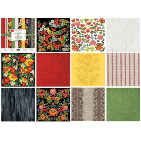 Набір паперу 30*30см Fabrika Decoru Inspired by Ukraine 10аркушів