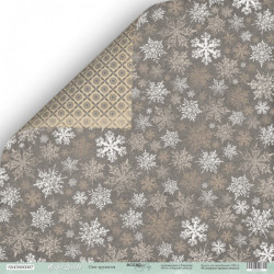 Аркуш паперу 30*30см Scrapmir Nordic Spirits Сніг крутиться двосторонній