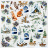 Набор бумаги 30*30см Fabrika Decoru Country winter 10листов