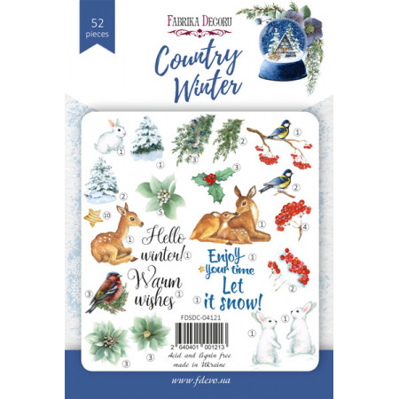 Висічки Fabrika Decoru Country winter 52шт