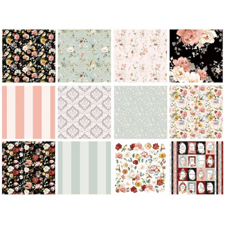 Набор бумаги 30*30см Fabrika Decoru Miracle Flowers 10листов