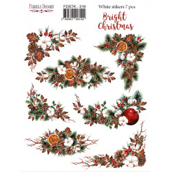 Наліпки 16*21см Fabrika Decoru Bright Christmas 319 7шт