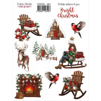 Наклейки 16*21см Fabrika Decoru Bright Christmas 320 9шт