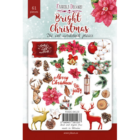 Высечки Fabrika Decoru Bright Christmas 61шт
