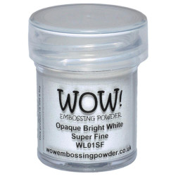 Пудра для ембосингу Wow Embossing Powder Super Fine Opaque Bright White 15мл