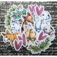 Набор высечек Мои животные 18шт