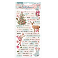 Чипборд Stamperia Sweet Winter Adhesive Chipboard 15*30см