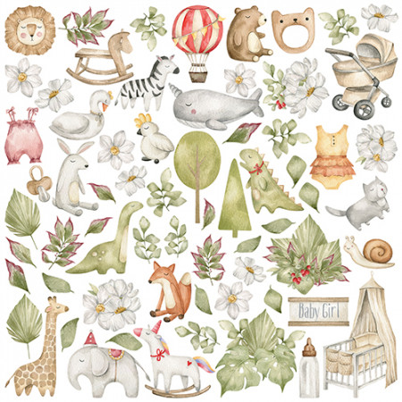 Набір паперу 30*30см Fabrika Decoru Boho Baby Girl 10аркушів