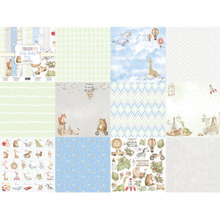 Набір паперу 20*20см Fabrika Decoru Boho Baby boy 10аркушів