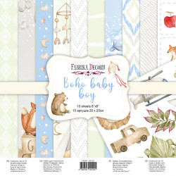 Набір паперу 20*20см Fabrika Decoru Boho Baby boy 10аркушів