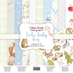 Набір паперу 30*30см Fabrika Decoru Boho Baby boy 10аркушів