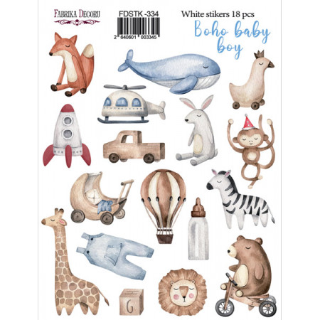 Наліпки 16*21см Fabrika Decoru Boho Baby Boy 334 18шт
