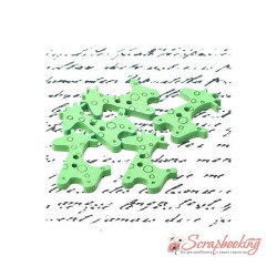 Гудзик дерев'яний Жираф 21*25мм зелений