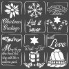 Трафарет Stamperia Stencil 18*18см Christmas Tags