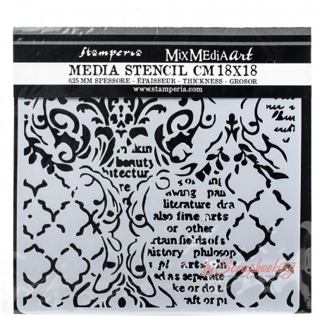 Трафарет Stamperia Stencil 18*18см Wallpaper Music & Writings