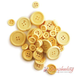 Набір дерев'яних гудзиків Multicraft Imports Craftwood Natural, 40шт