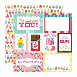 Аркуш паперу 30*30см Echo Park I Love Candy Journaling