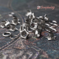 Люверси 6мм Зірочка зі зворотним кільцем 20шт