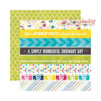 Аркуш паперу 30*30см Echo Park Here and Now Border Strips