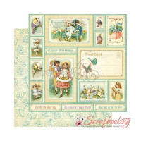 Лист бумаги 30*30см Graphic 45 Sweet Sentiments Easter Greetings