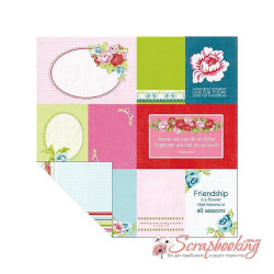 Аркуш паперу 30*30см Kaisercraft Miss Nelly Her Habits двосторонній