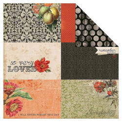 Аркуш паперу 30*30см Kaisercraft Curiosity Rare двосторонній