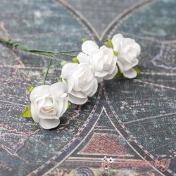 Букет троянд паперових білих, 4шт