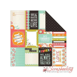 Аркуш паперу 30*30см Kaisercraft Spring Bloom Blossom двосторонній