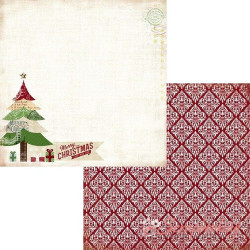 Аркуш паперу 30*30см Carta Bella So This Is Christmas Merry Christmas