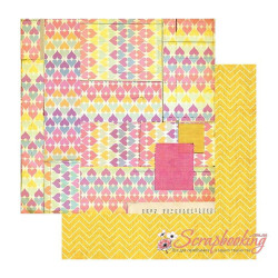 Аркуш паперу 30*30см Basic Grey Soleil Yellow Umbrella