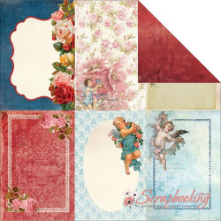 Аркуш паперу 30*30см Kaisercraft Key To My Heart Adoring двосторонній