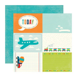 Аркуш паперу 30*30см Echo Park Scoot Journaling Cards 41011