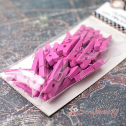 Набір декоративних прищіпок Canvas Corp Mini Clothespins Raspberry, 25шт