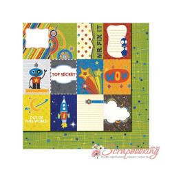 Аркуш паперу 30*30см Fancy Pants To The Moon Cards двосторонній