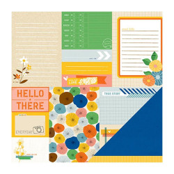 Аркуш паперу 30*30см American Crafts Amy Tangerin Ready Set Go True Story двосторонній