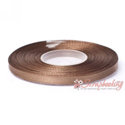Стрічка атласна монотон 3127 бронза, 0,5см, 33м