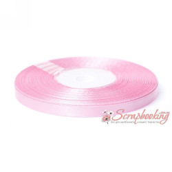 Стрічка атласна монотон 8038 рожевий, 0,5см, 33м