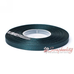 Стрічка атласна монотон 3049 темно-ціановий, 0,5см, 33м