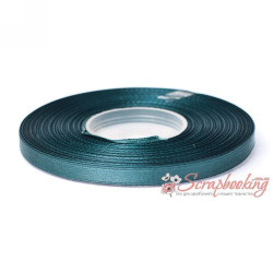 Стрічка атласна монотон 3044 темно-ціановий, 0,5см, 33м
